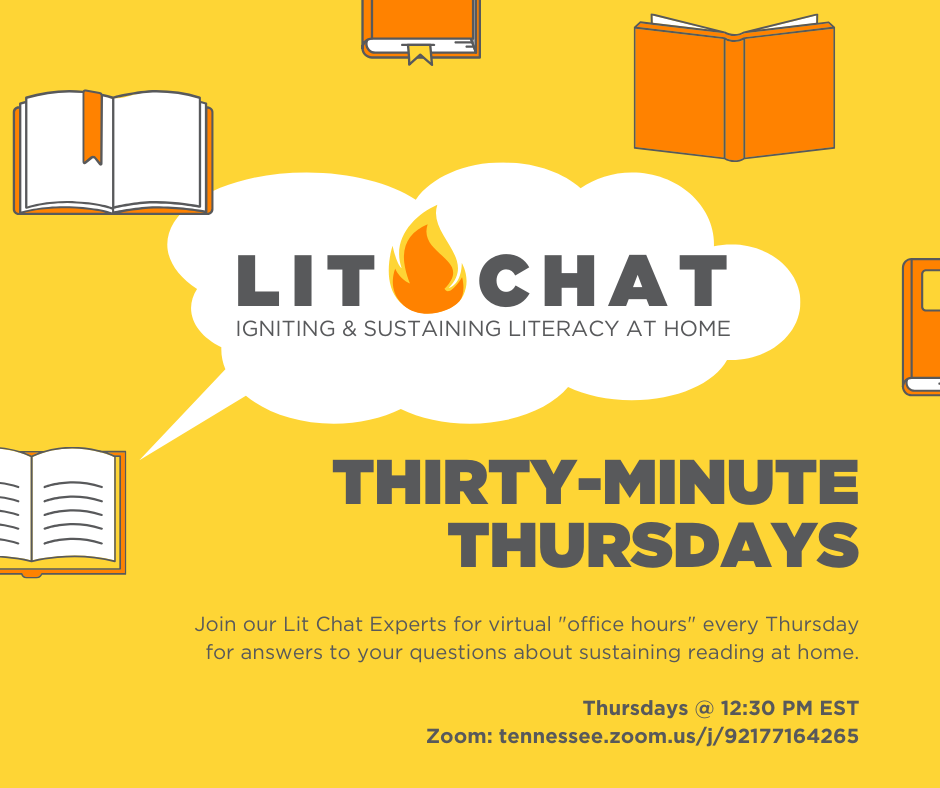 Lit Chat Thirty Minute Thursdays graphic