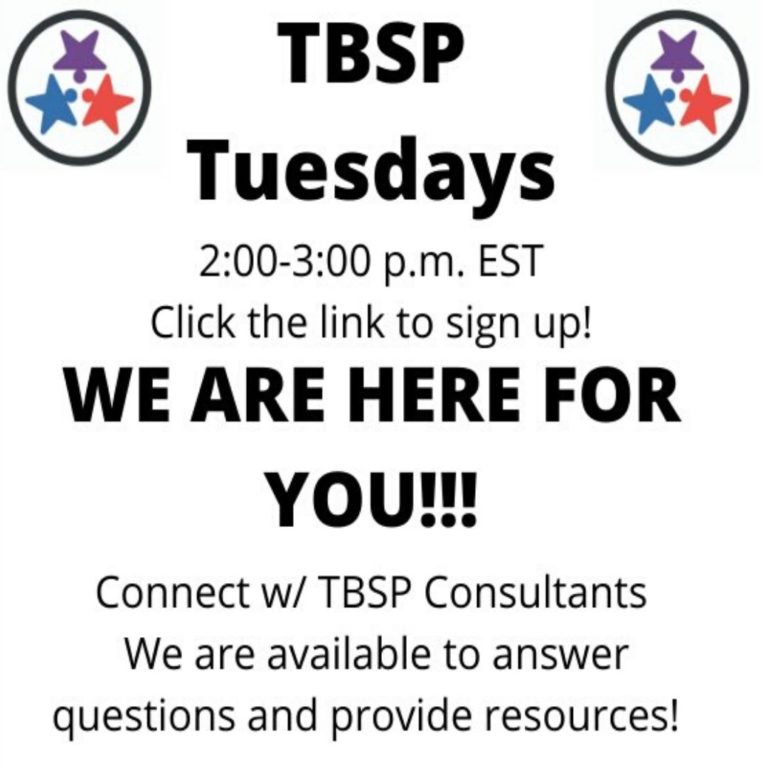 Tennessee Behavior Supports Project TBSP Tuesdays graphic