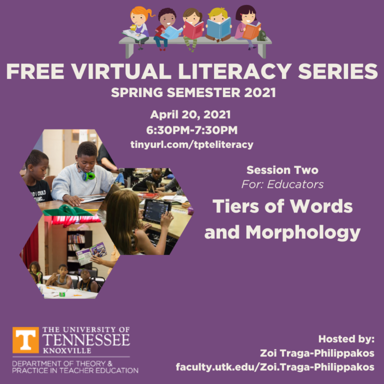 April 20, 2021 literacy series tiers of words and morphology