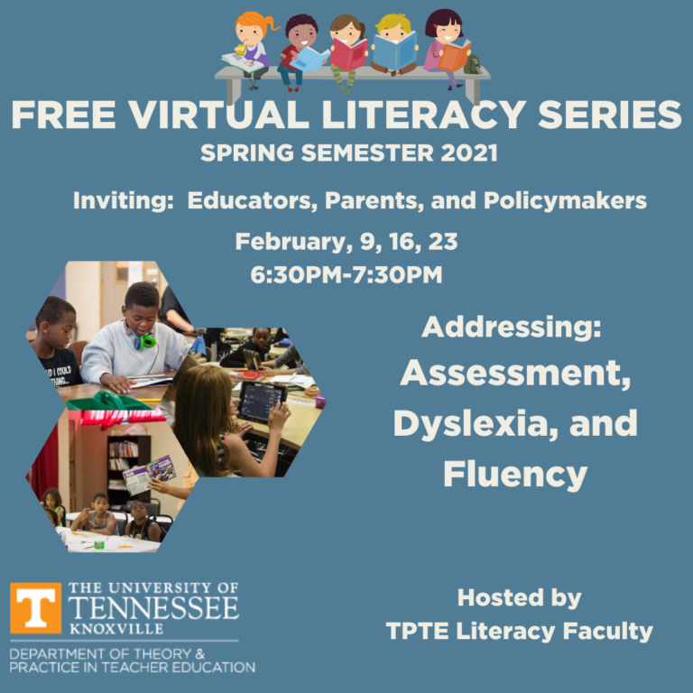 February Virtual Literacy Series info graphic