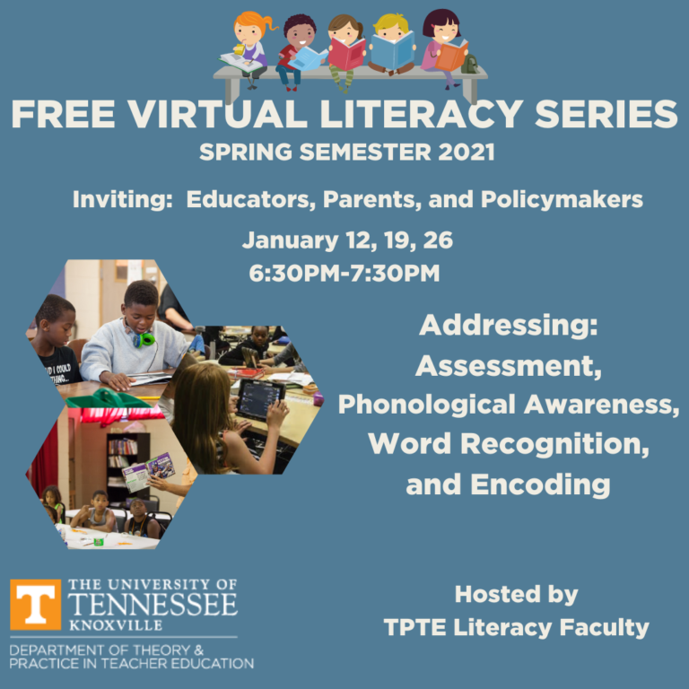 Literacy Series Announcement graphic with series information