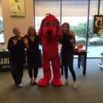 Students with Big Red Dog interpreting at reading event